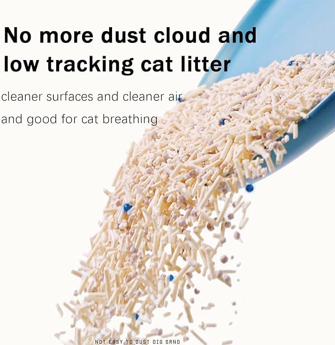 BRKT Cat Litter, Flushable Clumping Litter Pellets, Low Dust    brkt      Litter Explained By Plants, Soluble In Water, Not Easily Scattered (Mixed Cat Litter (2.5kg*6))