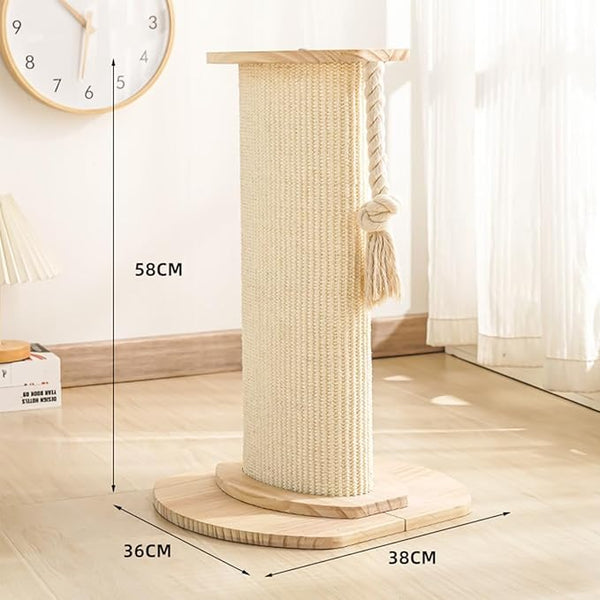 BRKT Ultimate Cat Scratching Post,Cat Scratchers for Indoor Cats,Cuboid Sisal cat scratch column,(36cm*38cm*58cm) (white (58cm))