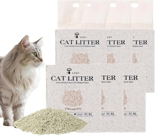 BRKT Cat Litter, Flushable Clumping Litter Pellets, Low Dust    brkt      Litter Explained By Plants, Soluble In Water, Not Easily Scattered (Mixed Cat Litter (2.5kg*6))