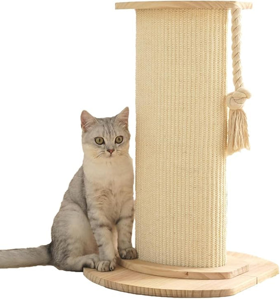 BRKT Ultimate Cat Scratching Post,Cat Scratchers for Indoor Cats,Cuboid Sisal cat scratch column,(36cm*38cm*58cm) (white (58cm))