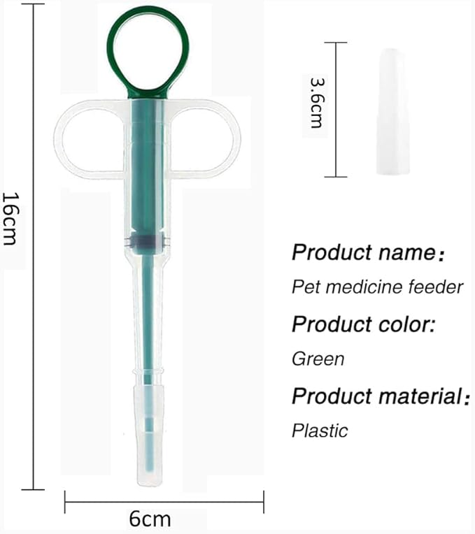 BRKT Pet Pill Shooter, Dog Pill Gun Dispenser Shooter, Pet Piller Soft Tip Tablet Syringe Pusher Animal Medicine Feeder for Feeding Accessories